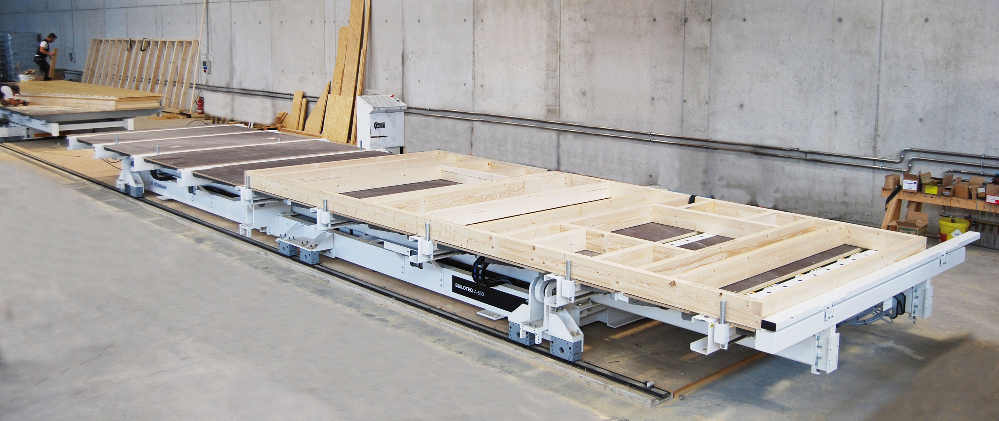 WEINMANN carpentry table BUILDTEQ for timber frame construction
